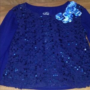 A justice blue long sleeve shirt